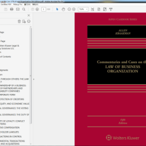 Commentaries and Cases on the Law of Business Organization 5th