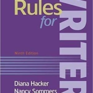 Rules for Writers 9th Edition by Diana Hacker