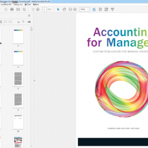 AUCM Accounting for Managers for Monash University