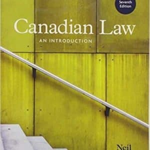 Canadian Law: An Introduction 7th Canadian Edition