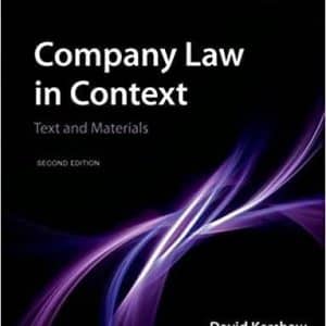 Company Law in Context: Text and Materials: Text and materials 2nd Edition