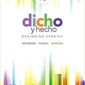 Dicho y hecho: Beginning Spanish, 10th Edition