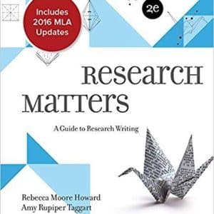 Research Matters MLA 2016 Update 2nd Edition