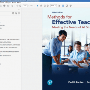 Methods for Effective Teaching Meeting the Needs of All Students 8th Edition